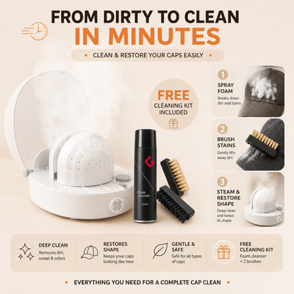 Cap Care Machine + FREE Cleaning Kit